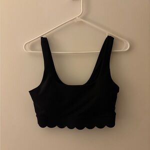 Black Scalloped Hem Sports Bra Joy Lab Target
